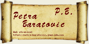 Petra Baratović vizit kartica